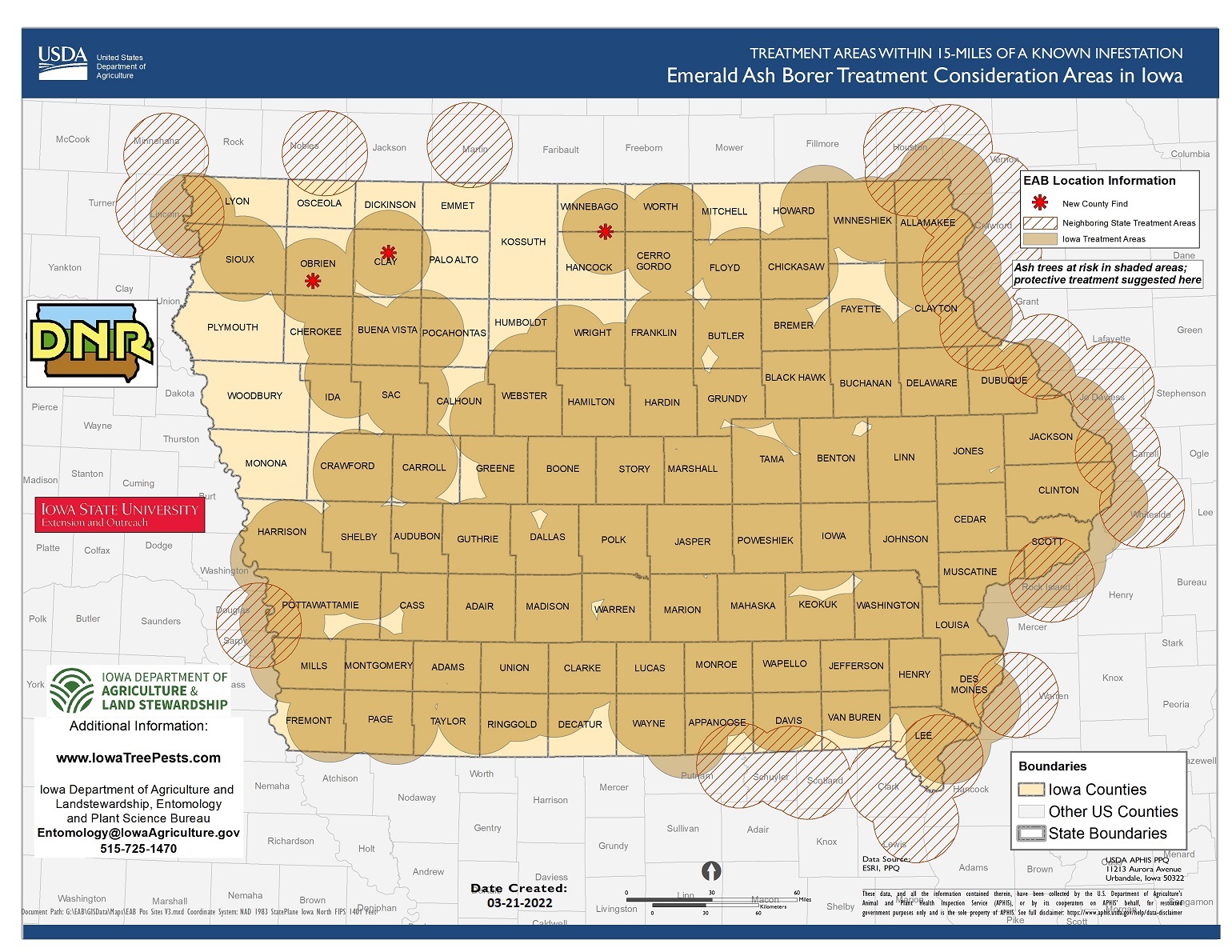 EAB Treatment Map