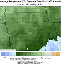 Temperature Departure - 5/17/21