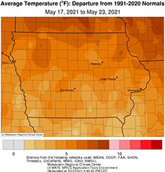 Temperature Departure - 5/24/21