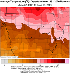 Temperature Departure - 6/14/21